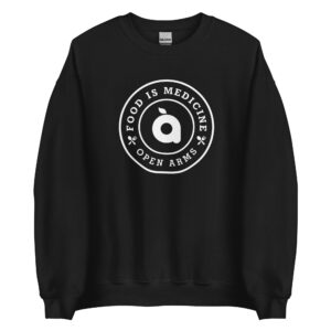 Food Is Medicine Crest Unisex Sweatshirt (Dark)