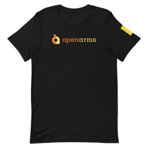 Open Arms, Minnesota Sleeve Logo Unisex T-Shirt (Dark)