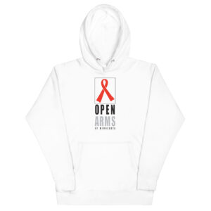 Retro Logo Unisex Hoodie (White)