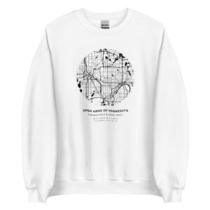 Twin Cities Map Unisex Sweatshirt (Light)